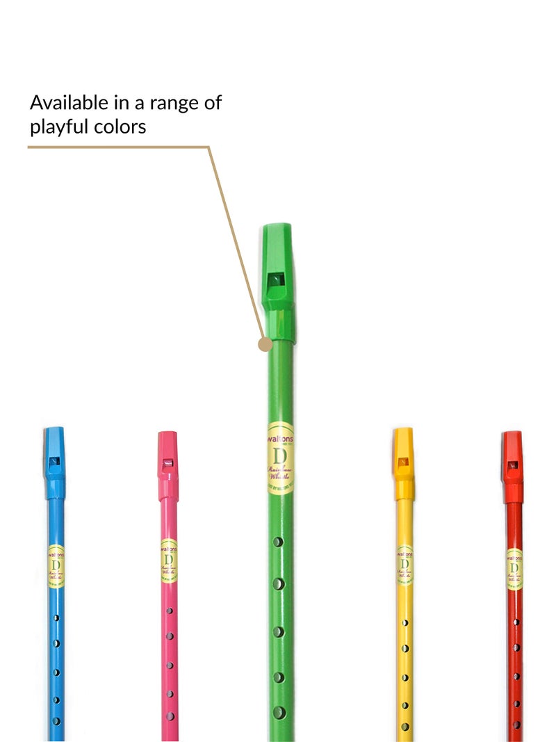 Waltons Light Green Whistle Tube - Fun & Colorful Tin Whistle - Key of D - Irish & International Instrument - Perfect for Beginners - Image 4